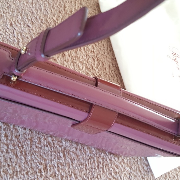 NWOT Roger Vivier Patent Leather Burgundy Handbag - Picture 8 of 16